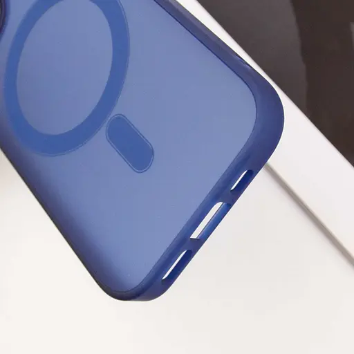 Чохол Epik TPU+PC Lily with MagSafe для Apple iPhone 14, 6.1 Deep Navy - фото 8