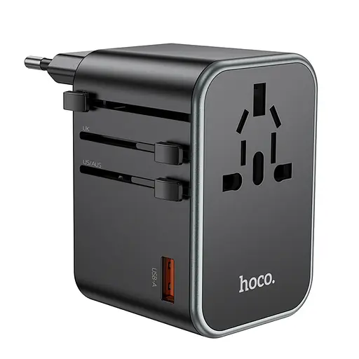 Зарядний пристрій Hoco AC17 USB/ 2 PD Type-C 65W чорний - фото 3