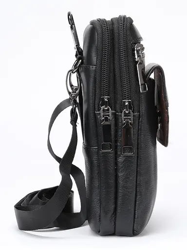 Чоловіча шкіряна сумка на пояс Vintage 11х18,5х4 см sum0015060 - фото 3