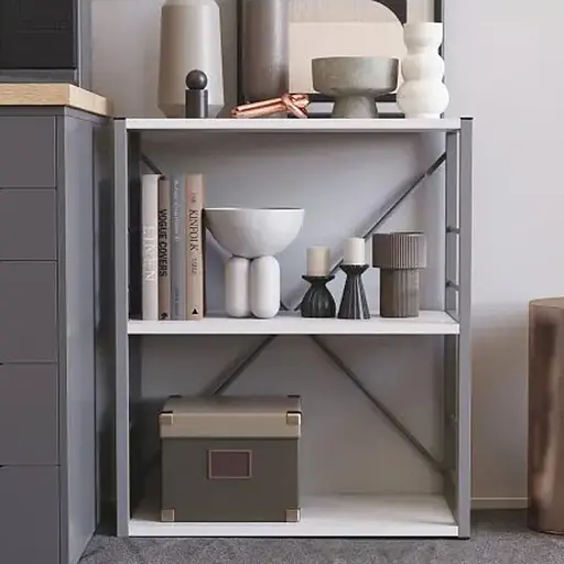 Этажерка 3/60 Ferrum-decor Серии Коннект 73x60x28 серый ДСП Белый 16мм (FRD-104266)