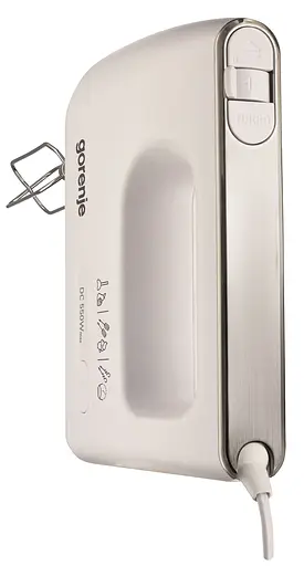 Міксер ручний Gorenje 550Вт насадки-4 вінчика + блендер турборежим білий - фото 3