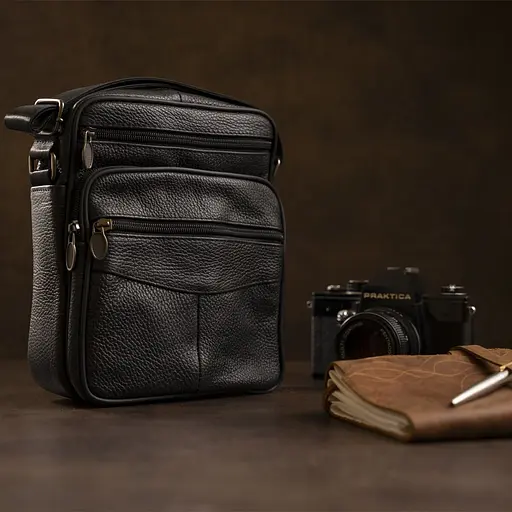 Чоловіча шкіряна сумка Vintage 18х21,5х5,5 см sum0012317 - фото 9