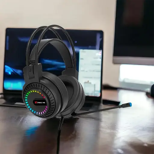 Дротові ігрові навушники Xtrike Me Gaming RGB HP-318, PC, PS4, PS5, USB, 2*3.5mm, 1.8m, black - фото 7