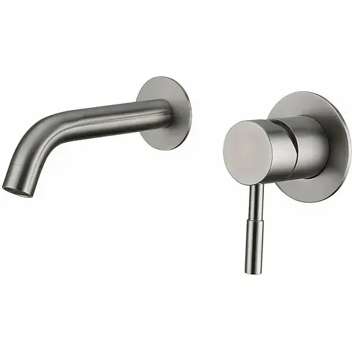 Змішувач для умивальника настінний Germece 4031 нержавіюча сталь - фото 1