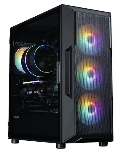 Корпус Zalman I3 Neo V2 Tempered Glass без БЖ Black (I3NEOV2BLACK) - фото 1