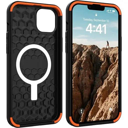 Оригинальный противоударный чехол UAG Civilian MagSafe Original для Iphone 15 (6.1") Black 114287114040 - фото 2