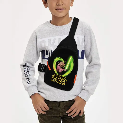 Сумка через плече дитяча Йода Star Wars 29х17 см сумка слінг для хлопчика (02063)