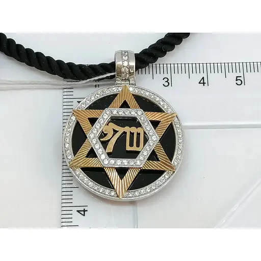 Кольє з текстилю Харківська ювелірна фабрика з срібними вставками. Артикул 10438-ЗРОН 60 - фото 7