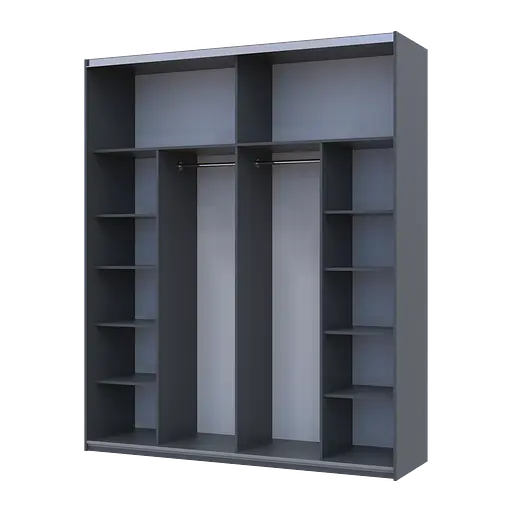 Шкаф-купе Doros G-Caiser Графит/Белый 2 ДСП / 3 части 200х60х240 (42005228) - фото 2