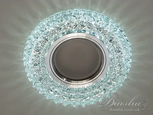 Довершений, кришталевий, точковий світильник із вбудованим світлодіод - фото 1