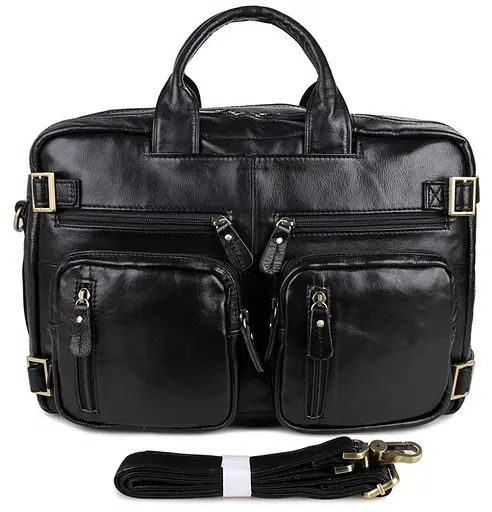 Чоловіча шкіряна сумка Vintage 39,5х29х13 см sum0012442 - фото 2