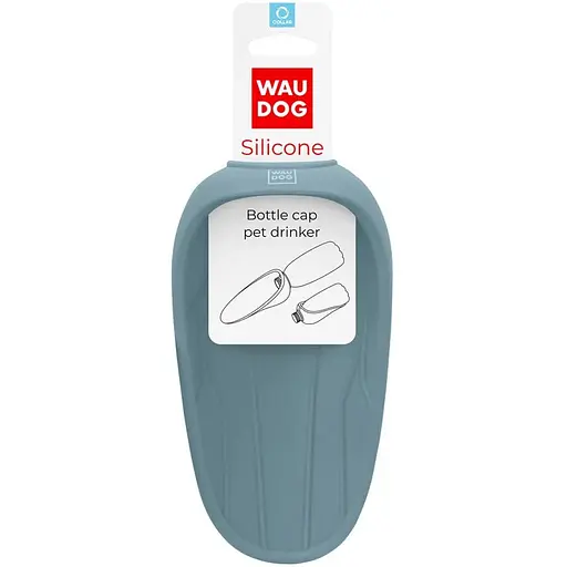Поилка-насадка на бутылку Waudog Silicone 165х90 мм серый
