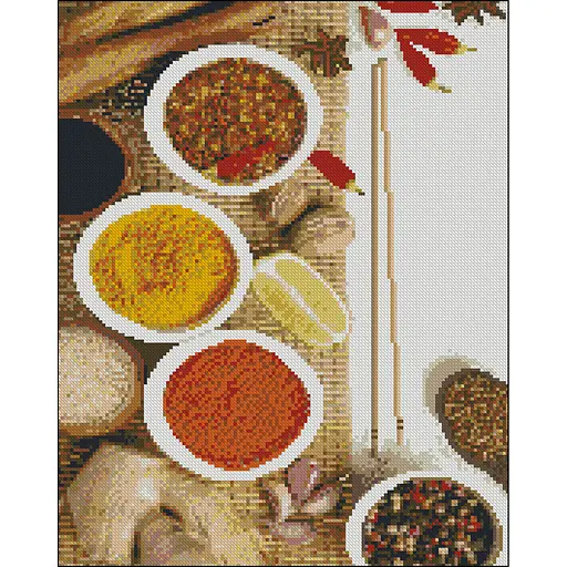 Алмазная мозаика Strateg ПРЕМИУМ Восточный стол без подрамника размером 40х50 см (ZAV4050-19) - фото 1