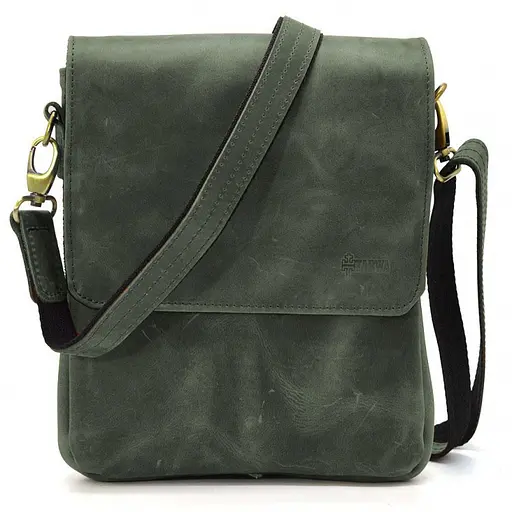 Кожаная мужская сумка через плечо TARWA 25х24х5 см sum0025357 - фото 6