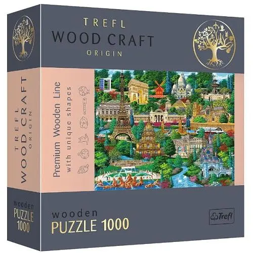 Пазл Trefl деревянный фигурный Популярные места Франции 1000 эл. (20150)