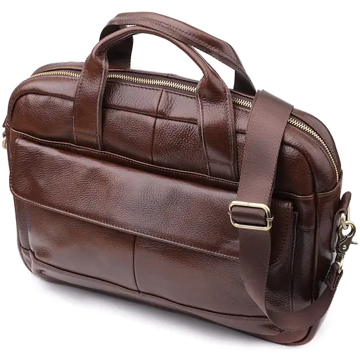 Портфель для мужчин из натуральной кожи Vintage 38,5х27х7 см sum0027463 - фото 1