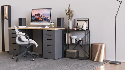 Этажерка 3/60 Серии Коннект 73x60x28 черный ДСП Сосна Кембра 16мм FRD-104259 - фото 4