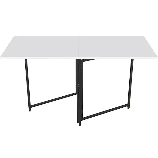 Стіл трансформер книга Панама Ferrum-decor 75x148x68 Чорний метал ДСП Білий 16 мм (FRD-106831)