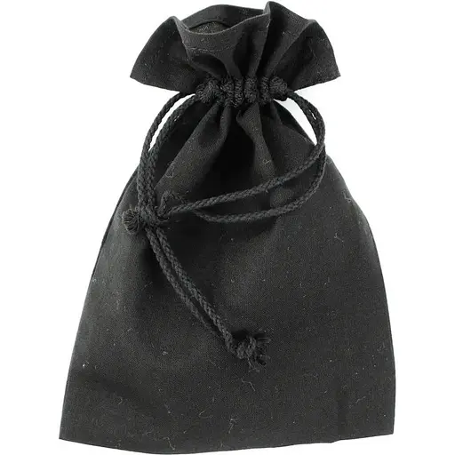 Мішечок із бавовни Rosa Talent 20х30 см чорна бавовна 135 г/м2  - фото 1