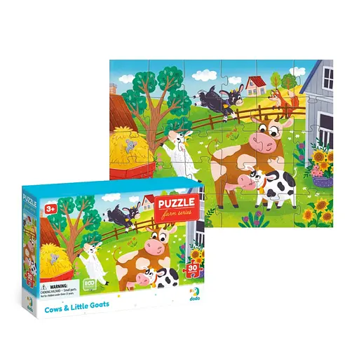 Детский пазл "Коровы и козлята" DoDo Toys 300683, 30 элементов - фото 2