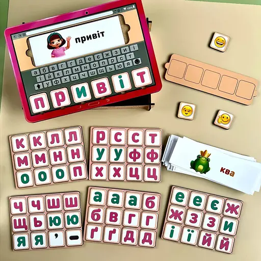 Планшет для дівчаток "Збери слово за картинкою" Ubumblebees (ПСД199-УКР) PSD199-UKR українською мовою - фото 5