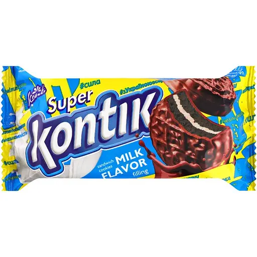 Печиво-сендвіч Konti Super Kontik зі смаком молока 90 г