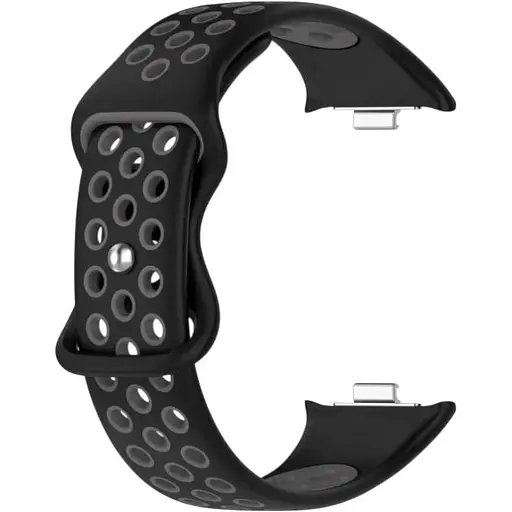 Ремешок DK CDK для Xiaomi Mi Smart Band 9 Pro Silicone Sport Band Nike (017600) (black / grey)