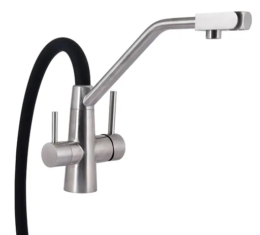 Змішувач для кухні Lidz Aria 020F3 з гнучким виливом з підключенням для питної води LDARI020F3BNK37647 - фото 2