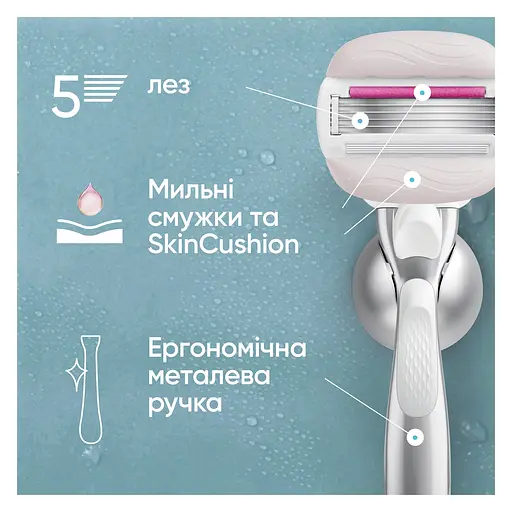 Станок для гоління жіночий Venus Pro ComfortGlide Sugarberry з 3 змінними картриджами  - фото 2