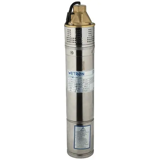 Насос вихровий свердловинний Wetron 4SKmw100M 10м кабеля 778331 - фото 1