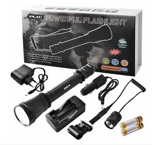 Фонарик Bailong Police BL-Q2830-T6 50000W с выносной кнопкой - фото 4