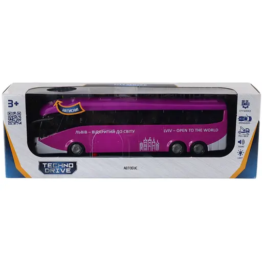 Машинка TechnoDrive Автобус Львів зі світлом та звуком (510432.270) - фото 10