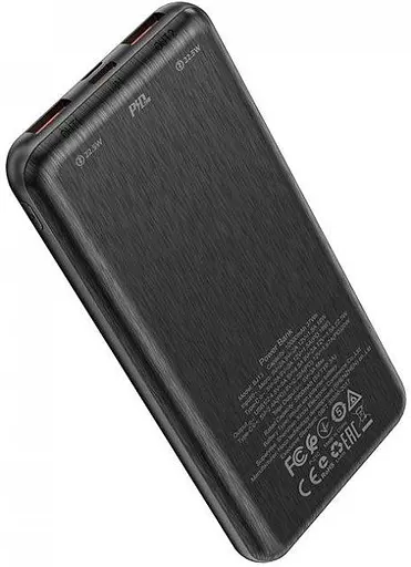 Внешний аккумулятор 10000 мАч Borofone BJ13 Sage 22.5w самый дешевый черный - фото 3