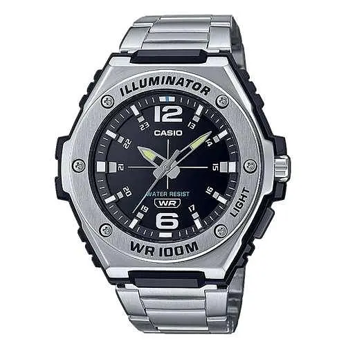 Чоловічі сталеві наручний годинник Casio оригінал Японія Collection MWA-100HD-1AVEF зі сталевим браслетом