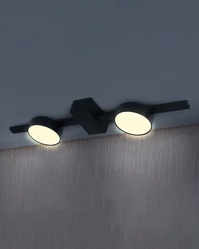 Світильник стельовий Goldlux 326256 Joy GX53 2x10W 4000K 660Lm IP20 Чорний - фото 3