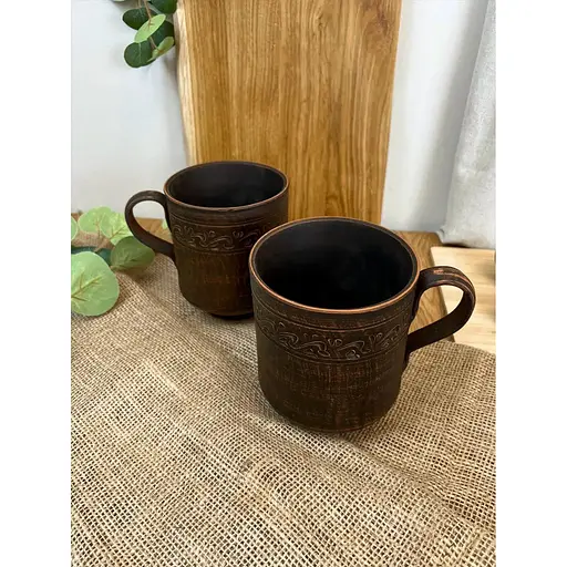 Кухоль 1 л керамічний (глиняний) різьблений Декор - фото 7