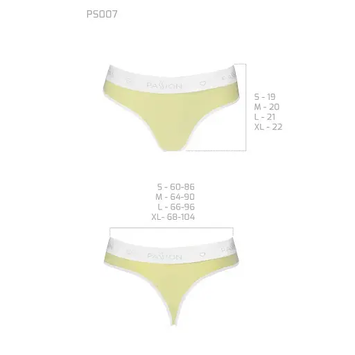 Спортивные трусики-стринги Passion PS007 Panties yellow L - фото 4