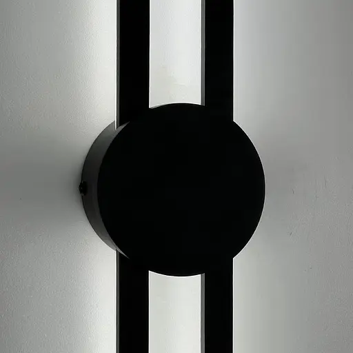 Видовжене подвійне світлодіодне бра Line F чорне 80 см Арт. WB39/800 BK - фото 3