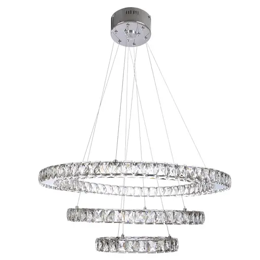 Люстра подвесная Brille хрустальная LED 68W WW+NW+CW CH (BR-967S/3)