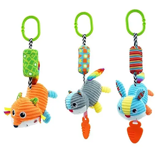 Підвіска м’яка BF2421-3-4, 35 см, тварина, звук, прорізувач (В асортименті) - фото 2