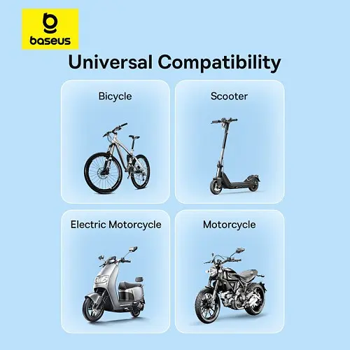 Мото-вело держатель Baseus PrimeTrip Series Stick-on Type Bike Phone Mount черный C40569001121-00 - фото 6