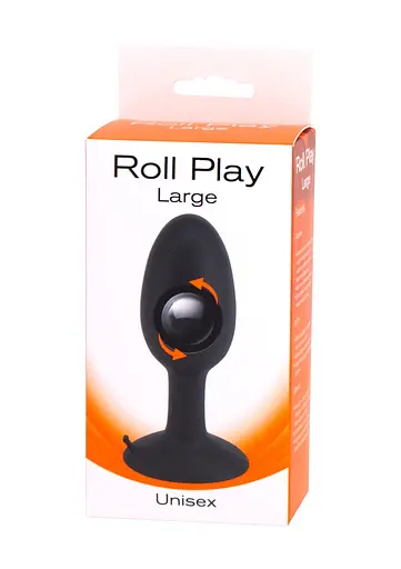 Анальна пробка Seven Creations Roll Play Large 11.7 см (чорний) - фото 3