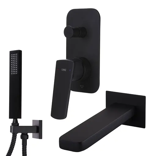 Смеситель для ванны встроенный Topaz Lexi TLG 21202-H21-BL 000025323 Черный матовый - фото 1