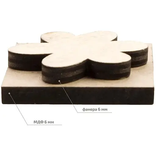 Штамп для вибійки Rosa Talent №22 Ботаніка 4.5x4.5см - фото 2