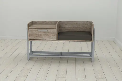 Банкетка з тумбочкою Ferrum-decor Бланка 540x1000x320 метал Сірий ДСП Сонома Трюфель 16 мм (FRD-103042) - фото 3