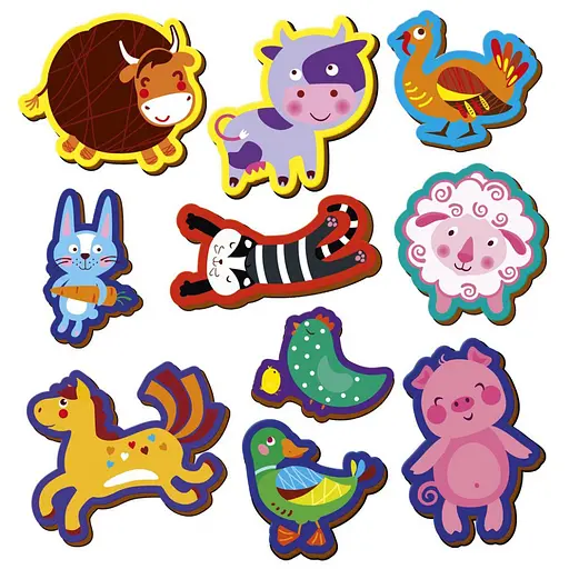 Детский набор магнитов "Ферма" Vladi Toys VT3106-36, 10 магнитов - фото 2