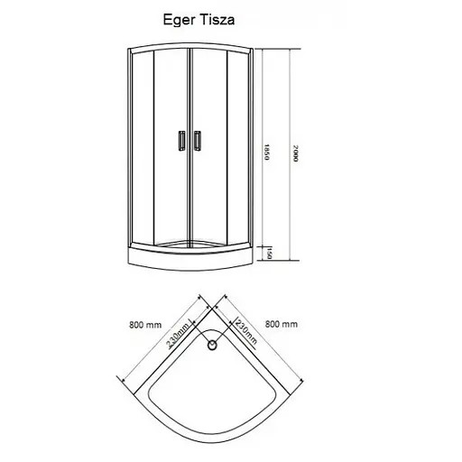 Душевая кабина Eger Tisza 80x80 без поддона стекло Zuzmara 599-020/1, матовый, белый - фото 9