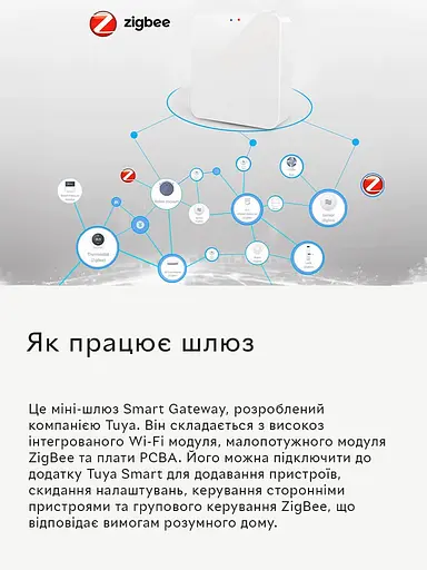 Шлюз Tuya Zigbee 3.0 Gateway Hub Smart Home Wireless, White - фото 4