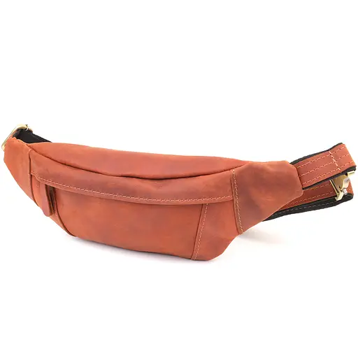 Практична сумка-бананка для чоловіків із натуральної вінтажної шкіри SHVIGEL 34х12х4 см sum0027477 - фото 11