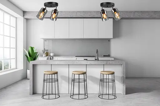 Люстра декоративна Sirius S4944-2 BK+SM з поворотнім механізмом - фото 4